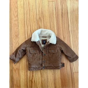 Gap Corduroy Sherpa baby jacket toddler boys 6-12 months